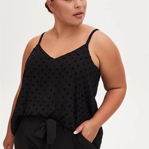 Torrid polka dot black tank 1x